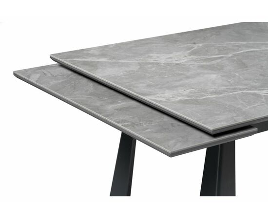Стол деревянный Бэйнбрук 120х80х76 серый мрамор / графит, изображение 5 | Интернет магазин мебели и декора LifeDekor