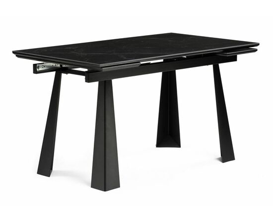 Стол деревянный Бэйнбрук 140х80х76 черный мрамор / черный | Интернет магазин мебели и декора LifeDekor