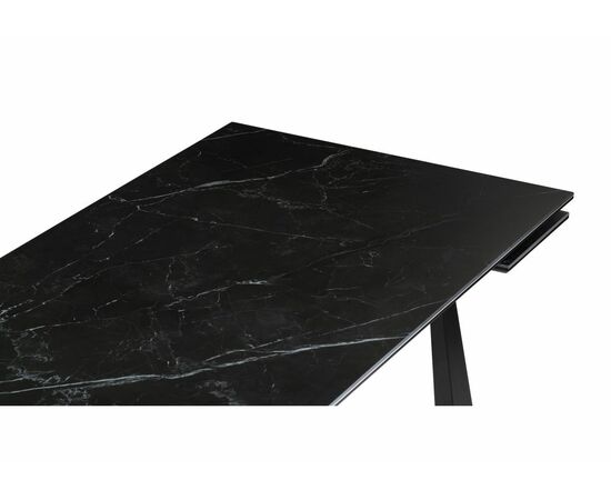 Стол деревянный Бэйнбрук 140х80х76 черный мрамор / черный, изображение 6 | Интернет магазин мебели и декора LifeDekor