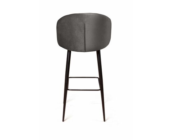 Стул барный Mont Blanc, бархат антрацит 14 / черный конус, изображение 6 | Интернет магазин мебели и декора LifeDekor