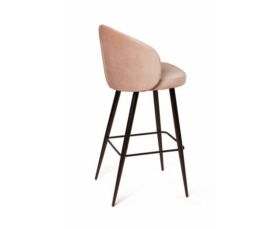 Стул барный Mont Blanc, бархат бежевый 5 / черный конус, изображение 6 | Интернет магазин мебели и декора LifeDekor