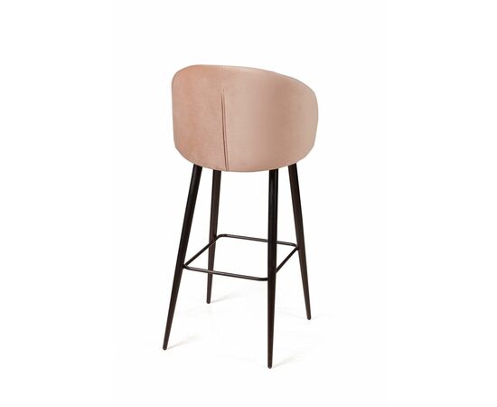 Стул барный Mont Blanc, бархат бежевый 5 / черный конус, изображение 7 | Интернет магазин мебели и декора LifeDekor
