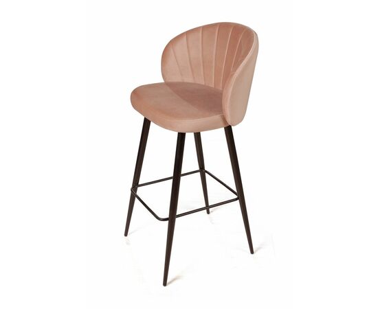 Стул барный Mont Blanc, бархат бежевый 5 / черный конус, изображение 10 | Интернет магазин мебели и декора LifeDekor