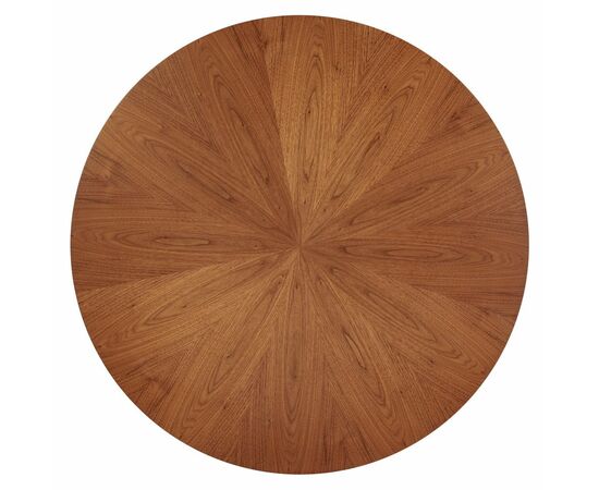 Стол Liverpool диам.110см, шпон орех лучевой набор, с золотистыми ножками, изображение 10 | Интернет магазин мебели и декора LifeDekor