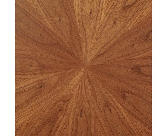 Стол Liverpool диам.110см, шпон орех лучевой набор, с хромированными ножками, изображение 12 | Интернет магазин мебели и декора LifeDekor