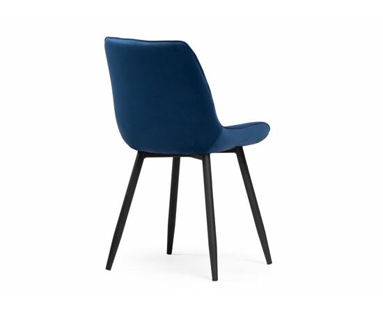 Стул Седа велюр синий / черный, изображение 4 | Интернет магазин мебели и декора LifeDekor