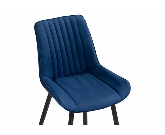 Стул Седа велюр синий / черный, изображение 5 | Интернет магазин мебели и декора LifeDekor