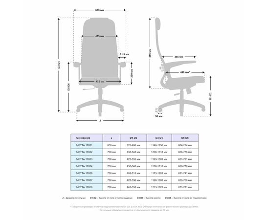 МЕТТА B 1b 21/U158 (Светло-серый ), Основание МЕТТА 17834, изображение 3 | Интернет магазин мебели и декора LifeDekor
