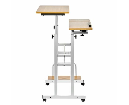 Стол многофункциональный Shuttle 80х58х80-130см, светлое дерево, белый, изображение 7 | Интернет магазин мебели и декора LifeDekor