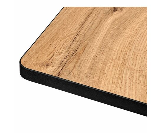 Стол Dublin раскладной 120-160х80х75 Дуб Вотан, чёрные ножки, изображение 12 | Интернет магазин мебели и декора LifeDekor