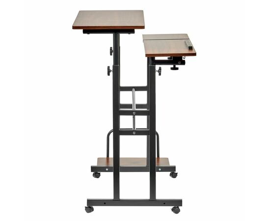 Стол многофункциональный Shuttle 80х58х80-130см, темное дерево, чёрный, изображение 6 | Интернет магазин мебели и декора LifeDekor