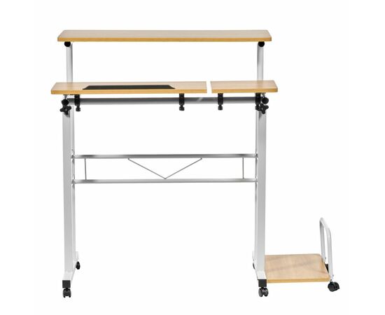 Стол многофункциональный Shuttle 80х58х80-130см, светлое дерево, белый, изображение 4 | Интернет магазин мебели и декора LifeDekor