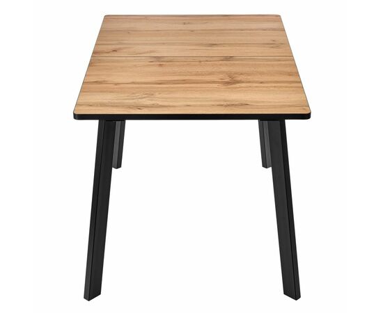 Стол Dublin раскладной 120-160х80х75 Дуб Вотан, чёрные ножки, изображение 4 | Интернет магазин мебели и декора LifeDekor