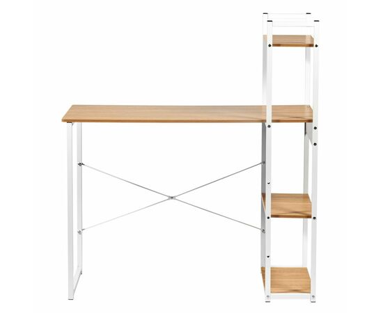 Стол письменный с полками Frame 100x45x110 см, светлое дерево, белый, изображение 2 | Интернет магазин мебели и декора LifeDekor