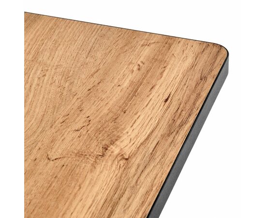 Стол Dublin раскладной 120-160х80х75 Дуб Вотан, чёрные ножки, изображение 13 | Интернет магазин мебели и декора LifeDekor