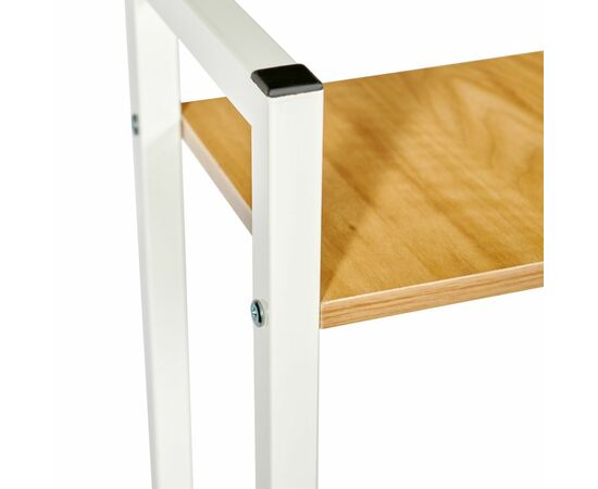 Стол письменный с полками Frame 100x45x110 см, светлое дерево, белый, изображение 4 | Интернет магазин мебели и декора LifeDekor