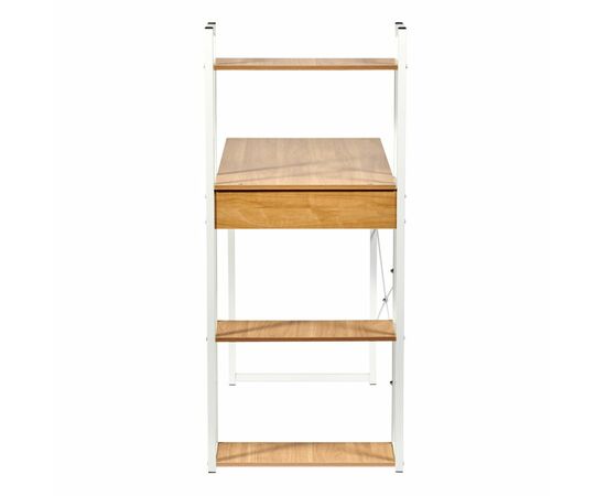 Стол письменный с полками Frame 100x45x110 см, светлое дерево, белый, изображение 3 | Интернет магазин мебели и декора LifeDekor