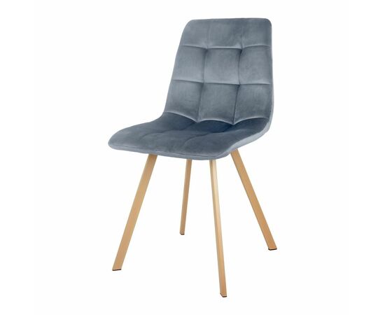 Стул Easy серый с ножками под дерево, изображение 5 | Интернет магазин мебели и декора LifeDekor