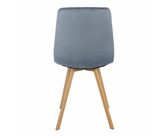 Стул Easy серый с ножками под дерево, изображение 4 | Интернет магазин мебели и декора LifeDekor