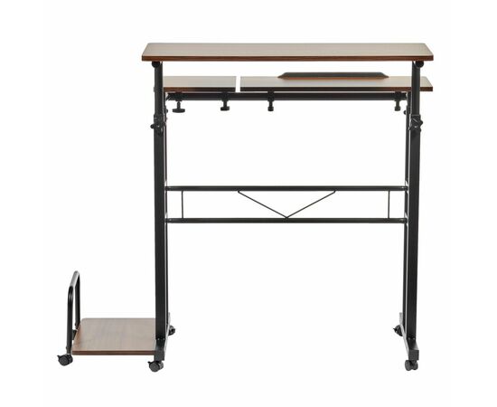 Стол многофункциональный Shuttle 80х58х80-130см, темное дерево, чёрный, изображение 2 | Интернет магазин мебели и декора LifeDekor