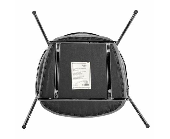 Стул Turin серый вельвет с хромированными ножками, изображение 8 | Интернет магазин мебели и декора LifeDekor