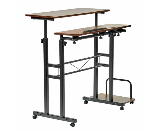 Стол многофункциональный Shuttle 80х58х80-130см, темное дерево, чёрный | Интернет магазин мебели и декора LifeDekor