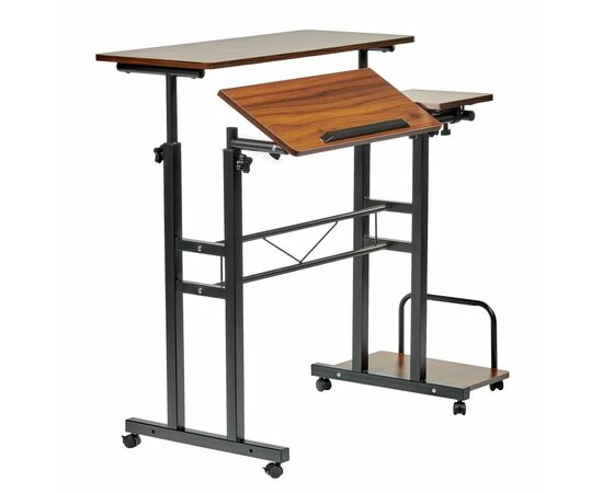 Стол многофункциональный Shuttle 80х58х80-130см, темное дерево, чёрный, изображение 3 | Интернет магазин мебели и декора LifeDekor