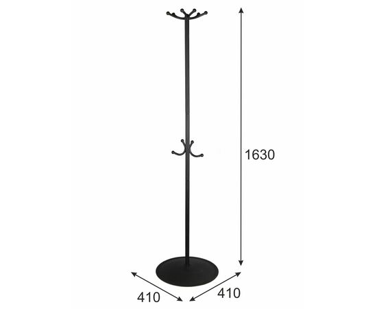 Вешалка напольная Пико 16 черный | Интернет магазин мебели и декора LifeDekor