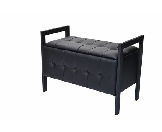 Пуф "Луго" (Леон)  черный, изображение 2 | Интернет магазин мебели и декора LifeDekor