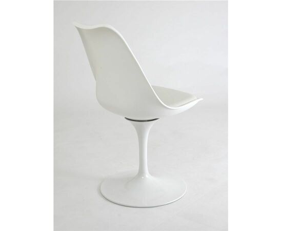 Стул на круглом основании 635-E-Т (WHITE 07/основание Белый), изображение 2 | Интернет магазин мебели и декора LifeDekor