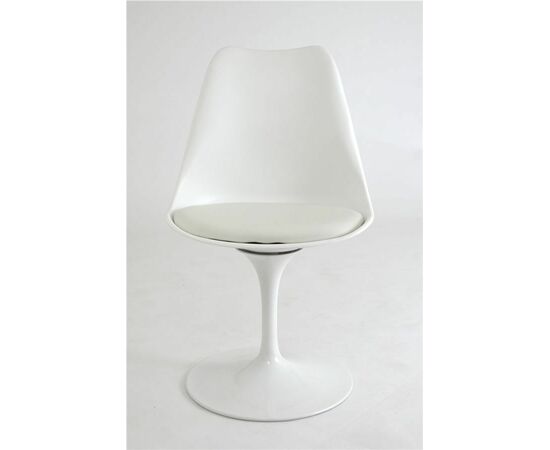 Стул на круглом основании 635-E-Т (WHITE 07/основание Белый), изображение 3 | Интернет магазин мебели и декора LifeDekor