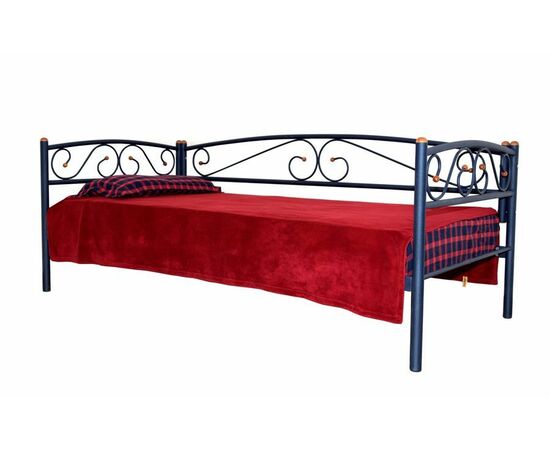 Кушетка Оптима Люкс (90х200/металлическое основание) Синий бархат, изображение 3 | Интернет магазин мебели и декора LifeDekor