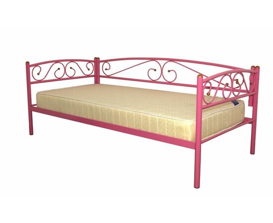 Кушетка Оптима Люкс (90х200/металлическое основание) Розовый, изображение 3 | Интернет магазин мебели и декора LifeDekor