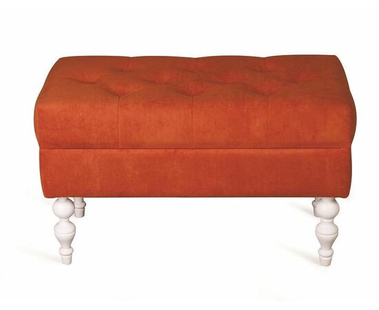 Банкетка Виктория (эмаль белая / G08 - морковный) | Интернет магазин мебели и декора LifeDekor