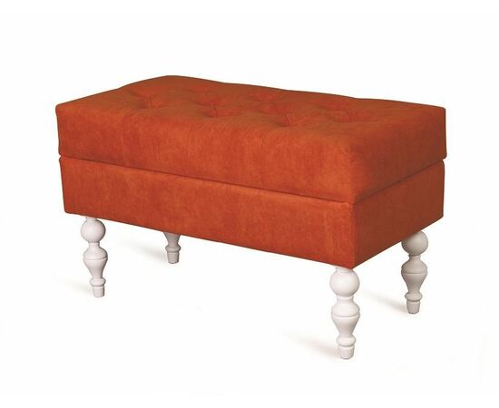 Банкетка Виктория (эмаль белая / G08 - морковный), изображение 2 | Интернет магазин мебели и декора LifeDekor