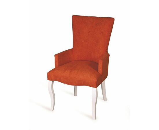 Кресло Виктория (эмаль белая / G08 - морковный) | Интернет магазин мебели и декора LifeDekor
