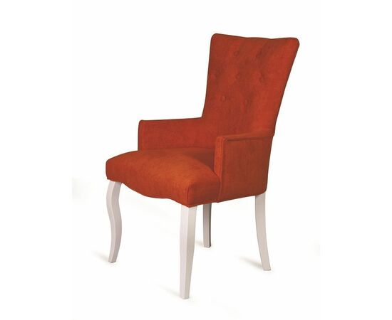 Кресло Виктория (эмаль белая / G08 - морковный), изображение 2 | Интернет магазин мебели и декора LifeDekor