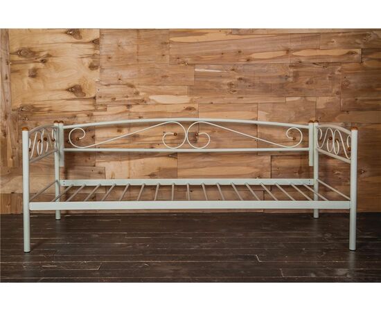 Кушетка Оптима Люкс (90х200/металлическое основание) Белый, изображение 3 | Интернет магазин мебели и декора LifeDekor