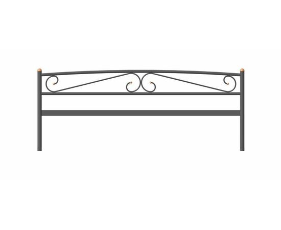 Кровать двуспальная Валерия с изножьем (160х200/металлическое основание) Белый, изображение 2 | Интернет магазин мебели и декора LifeDekor