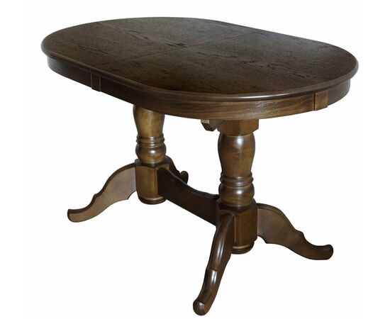 Стол обеденный овальный раздвижной Презент (Орех темный/массив березы, Шпон) | Интернет магазин мебели и декора LifeDekor