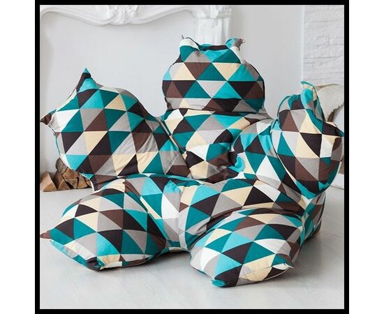 Кресло бескаркасное Цветок (Изумруд) | Интернет магазин мебели и декора LifeDekor