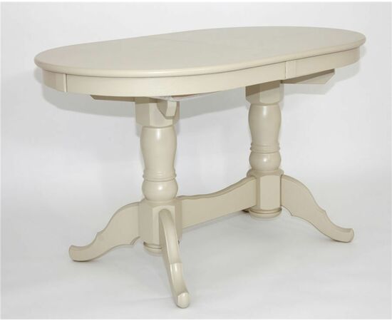 Стол обеденный овальный раздвижной Презент (Слоновая кость/массив березы, Шпон) | Интернет магазин мебели и декора LifeDekor