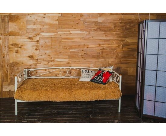 Кушетка Оптима Люкс (90х200/металлическое основание) Бежевый, изображение 5 | Интернет магазин мебели и декора LifeDekor