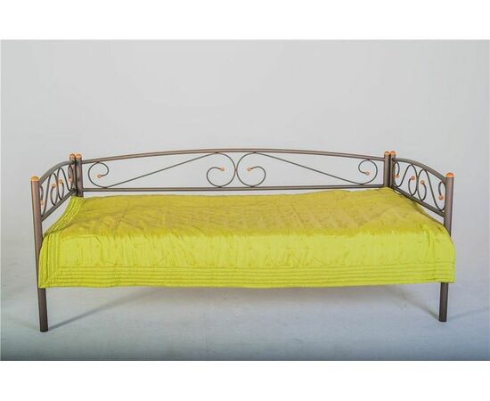 Кушетка Оптима Люкс (90х200/металлическое основание) Коричневый бархат, изображение 4 | Интернет магазин мебели и декора LifeDekor