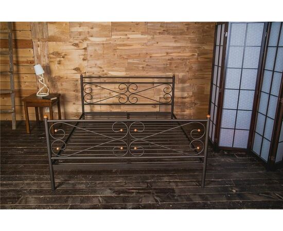 Кровать двуспальная Мишель (160х200) коричневый бархат, изображение 4 | Интернет магазин мебели и декора LifeDekor