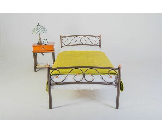 Кровать односпальная Валерия с изножьем (90х200/металлическое основание) Белый | Интернет магазин мебели и декора LifeDekor