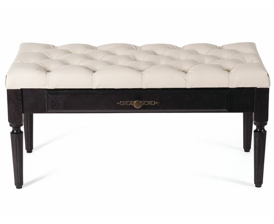 Банкетка Оливия экокожа молочный/венге | Интернет магазин мебели и декора LifeDekor