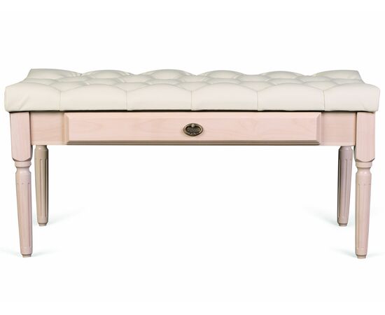 Банкетка Оливия экокожа молочный/белый ясень | Интернет магазин мебели и декора LifeDekor