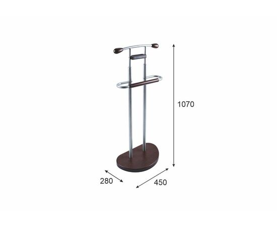 Вешалка костюмная ГАЛАНТ 333 металлик/темно-коричневый | Интернет магазин мебели и декора LifeDekor