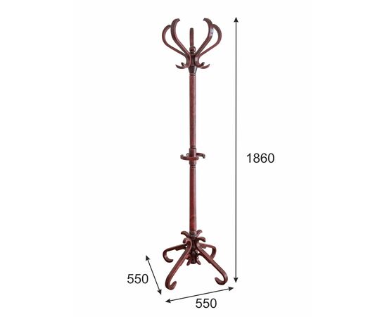 Вешалка напольная В 10Н махагон | Интернет магазин мебели и декора LifeDekor